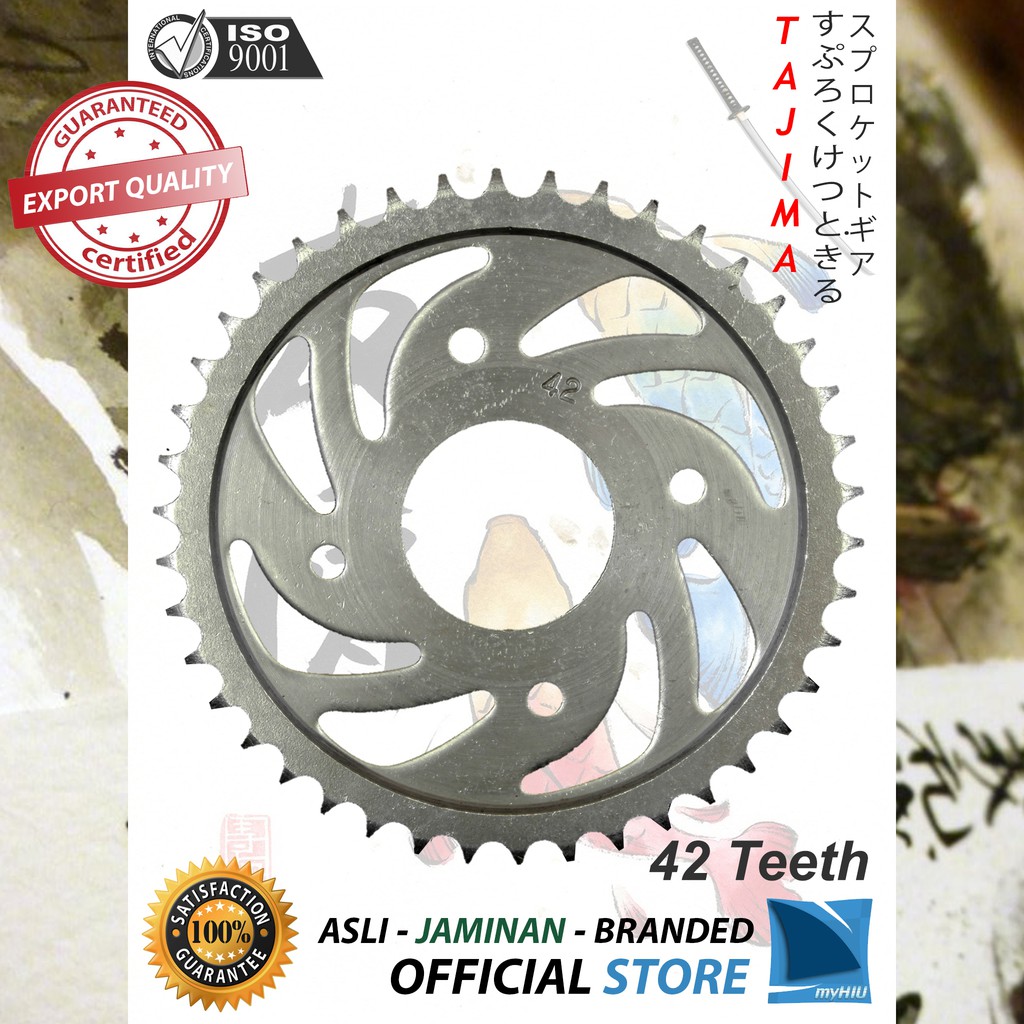 Gigi Tarik 40T ~ 43T SUZUKI Axelo, Shooter Gir Belakang - Rear Sprocket Gear TAJIMA