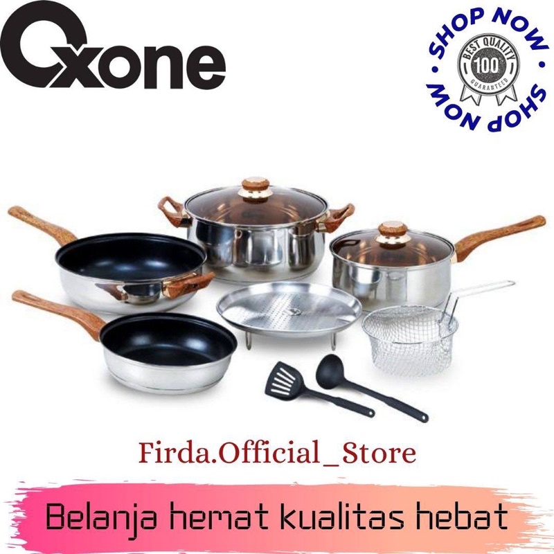 ECO COOKWARE SET / PANCI SET OXONE STAINLESS STEEL OX-911 / OX911 / OX 911 [6 PIECE]