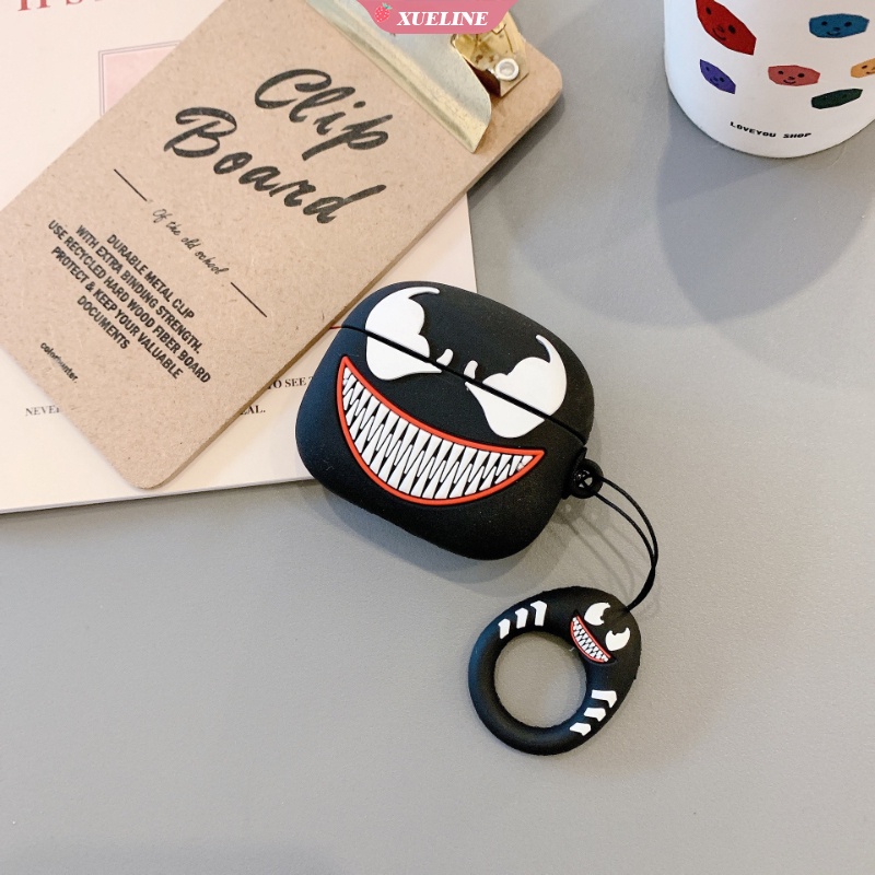 Casing Soft Case Silikon Motif Black Panther Venom Untuk AirPods 1 / 2 / 3 Pro