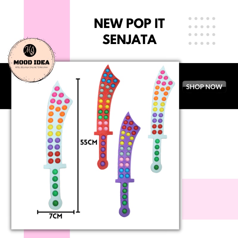 (MI) Mainan Pop It Simple Dimple Pedang Kapak Mainan Anak Senjata Terbaru-5