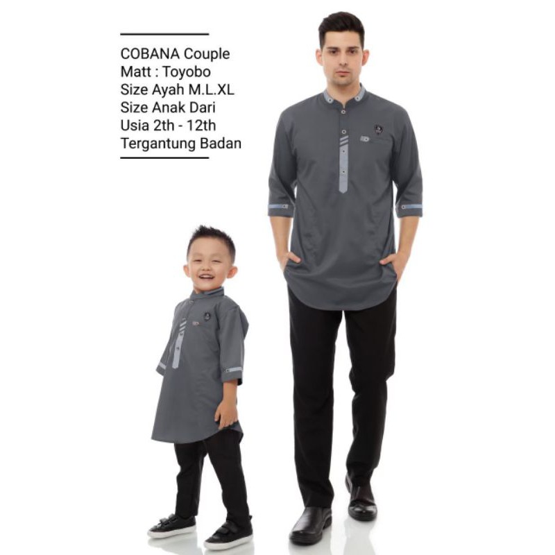 Koko Kurta COBANA Couple Ayah & anak / Koko Cobana / Kurta Cobana / Baju Muslim Pria