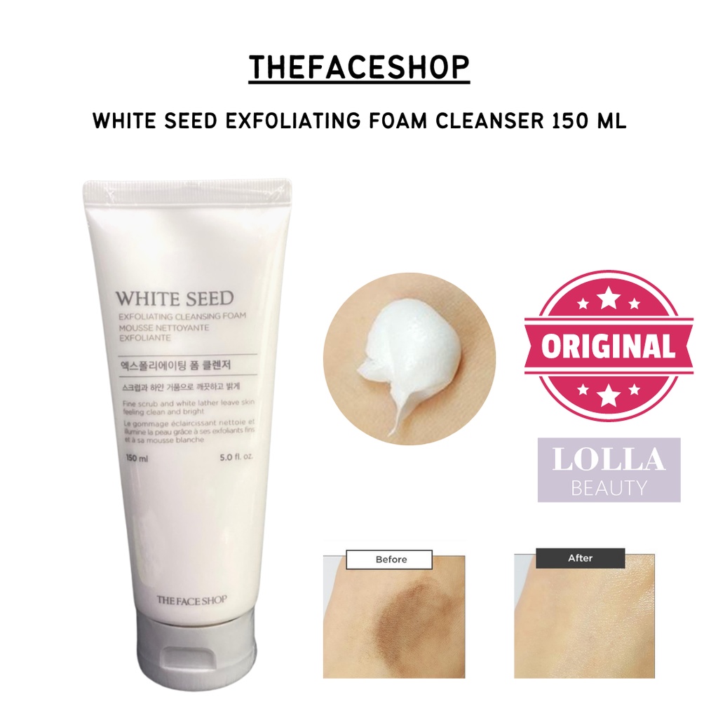 THEFACESHOP - White Seed Exfoliating Cleansing Foam 150 ml