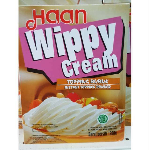 

Haan Wippy Cream Topping Bubuk 200gr