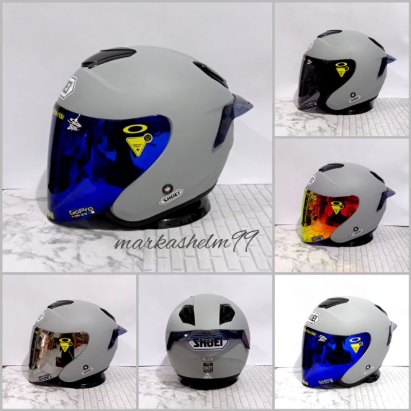 HELM DYR KYOTO TERBARU WARNA ABU LAVA DOFF PAKET GANTENG