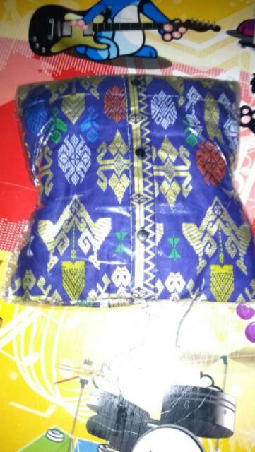 Sarimbit Couple Pasangan Batik Rok N Blus  Span Panjang Wanita Santika Prodo Biru