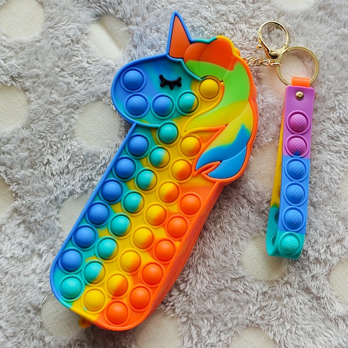 

Bergaransi Mainan Pop It Pencil Case Unicorn/Kotak Pensil Unicorn/Fidget Toys Bergaransi
