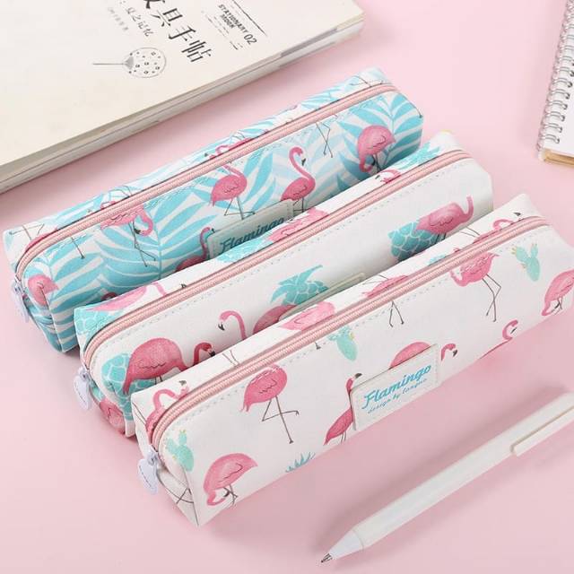 

Flamingo Canvas Pensil Case