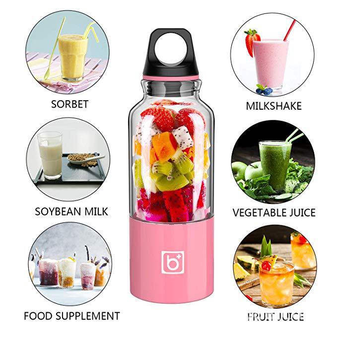 Grosir - H7066 Blender MiniJuicer / Blender Mini Portable / Mini Juicer Cup / Blender 4 Pisau