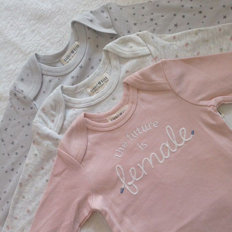 0-9 bulan Romper Rabbit and Bear / Baju bayi jumper 0-9bulan