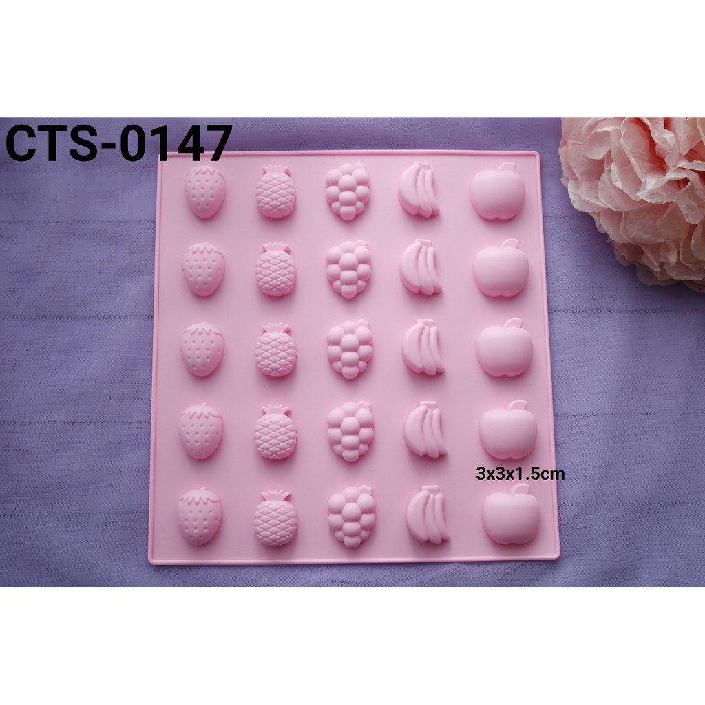 CTS-0147 Cetakan silikon silicone coklat fondant puding pudding buah