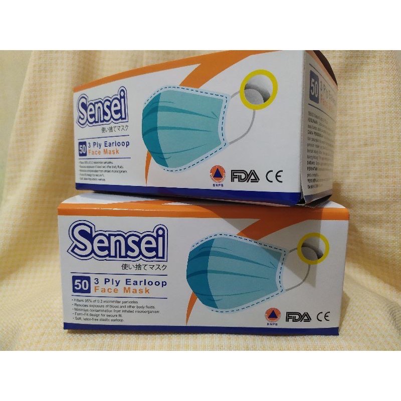 sensei masker earloop / masker dewasa / masker medis / masker kesehatan