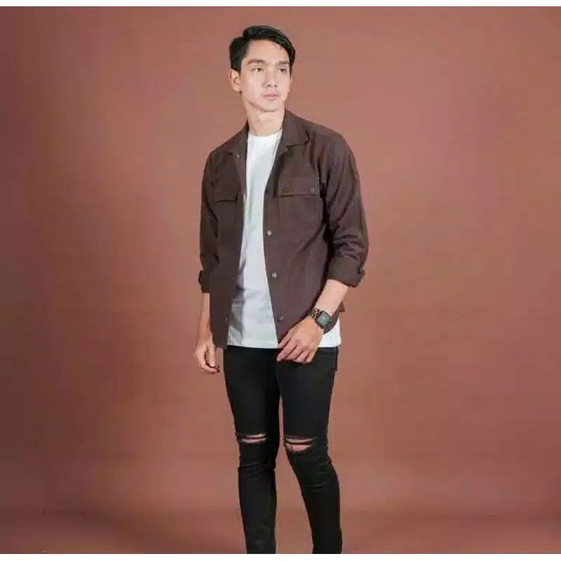 TRUCKER JACKET SEMI PARKA PRIA(SIZE M-XXL)