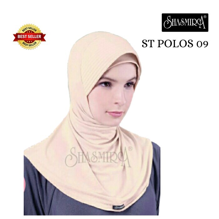Kerudung Instan Bergo ST Polos 09 Shasmira Bergo Spandek Sutra Pendek