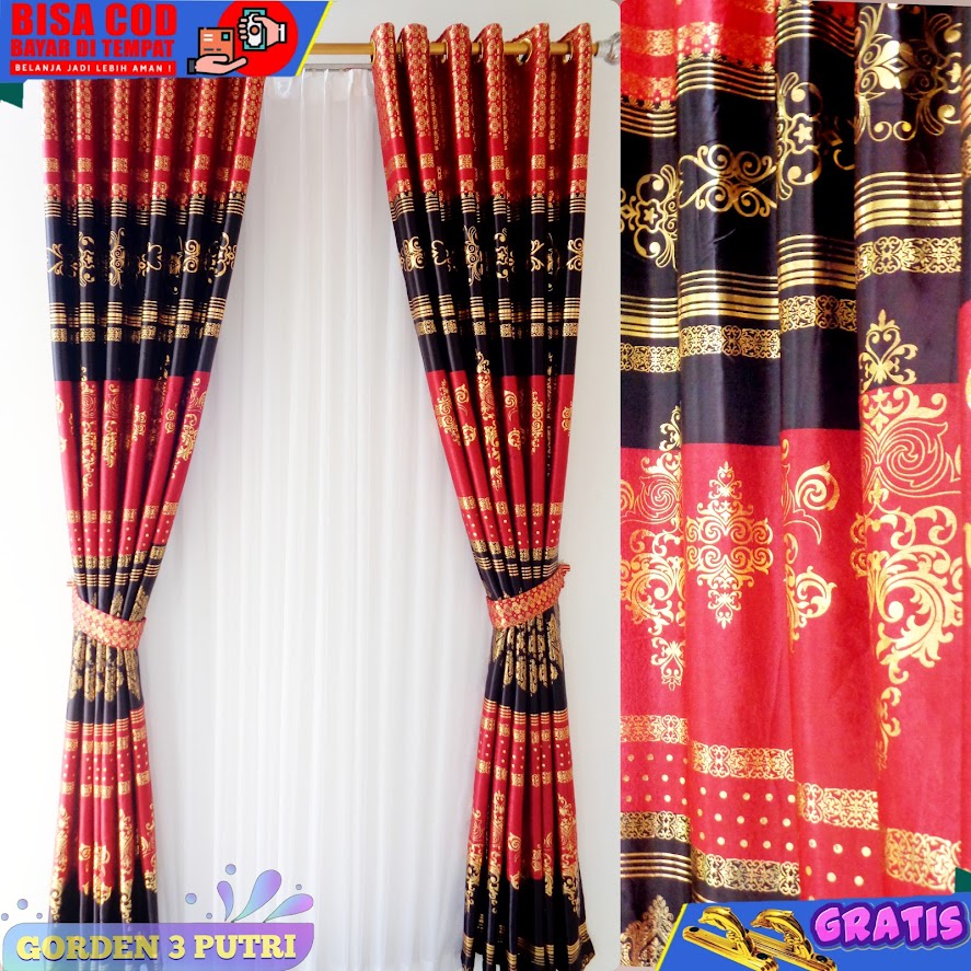 GORDEN JENDELA ANAK RUMAH MINIMALIS HORDEN Blackout tinta emas mewah murah egyp model ring semokring