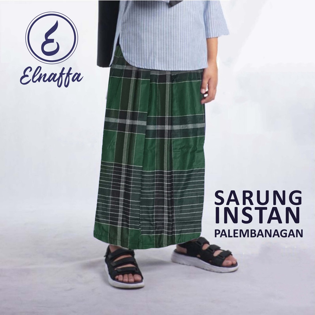 EL-NAFFA Sarung Anak Instan, Sarung Anak, Sarung Anak Laki-laki Tanggung I Motif Palembangan Usia 4-8 thn (BISA COD)