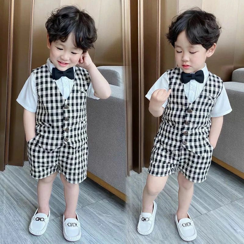 Baju Pesta Anak Laki Laki Modis Lucu Style Korea Trandy Terbaru 2022 Set Cel Algio Kekinian Usia 3 4