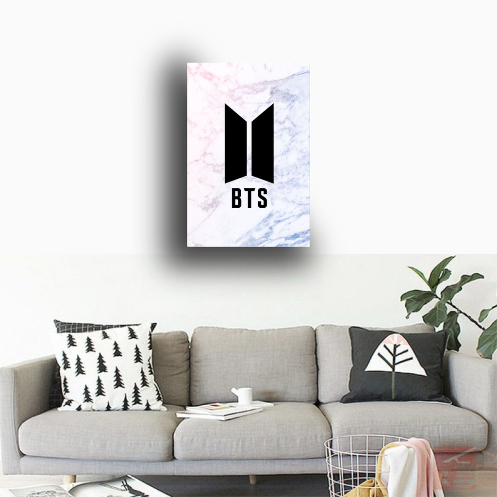 BTS Logo Dekorasi Dinding Hiasan Poster GRATIS STIKER BTS Logo Dekorasi Dinding Hiasan Poster GRATIS STIKER