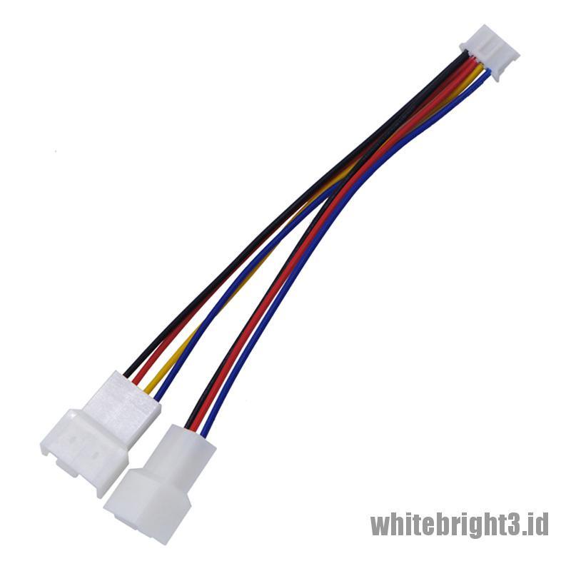 &lt; White3 &gt; Kabel Power Kipas Angin 12cm PH2.0 4Pin Ke Double 3Pin / 4Pin Bahan PVC