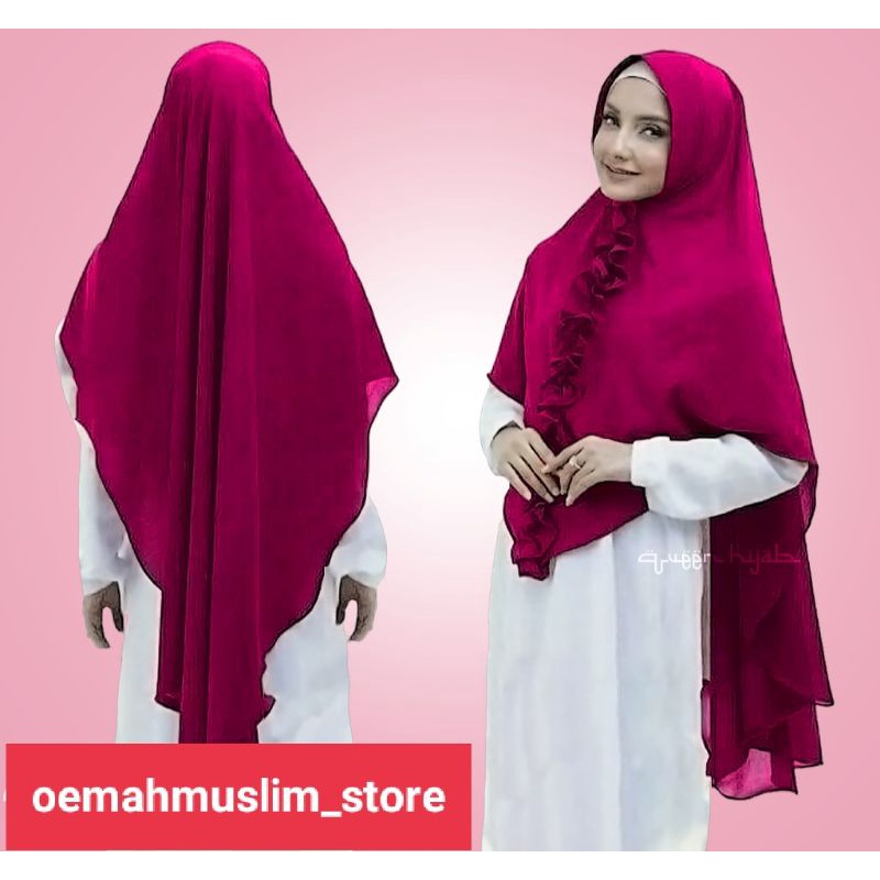 Jilbab Khimar jumbo KAMILLA | Khimar kamilla jumbo rempel | kamilla Khimar hijab | jilbab syar'i