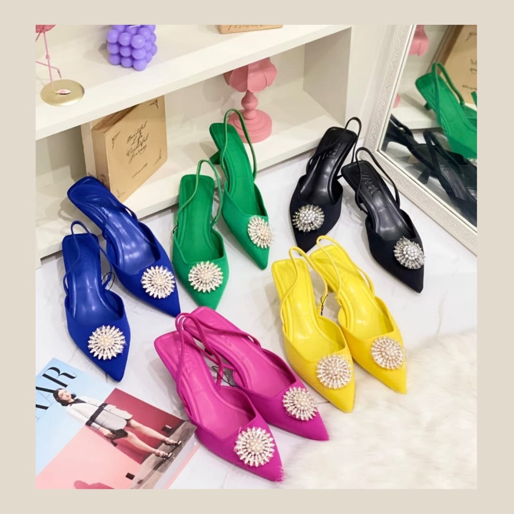 Sepatu wanita zara heels 3cm import