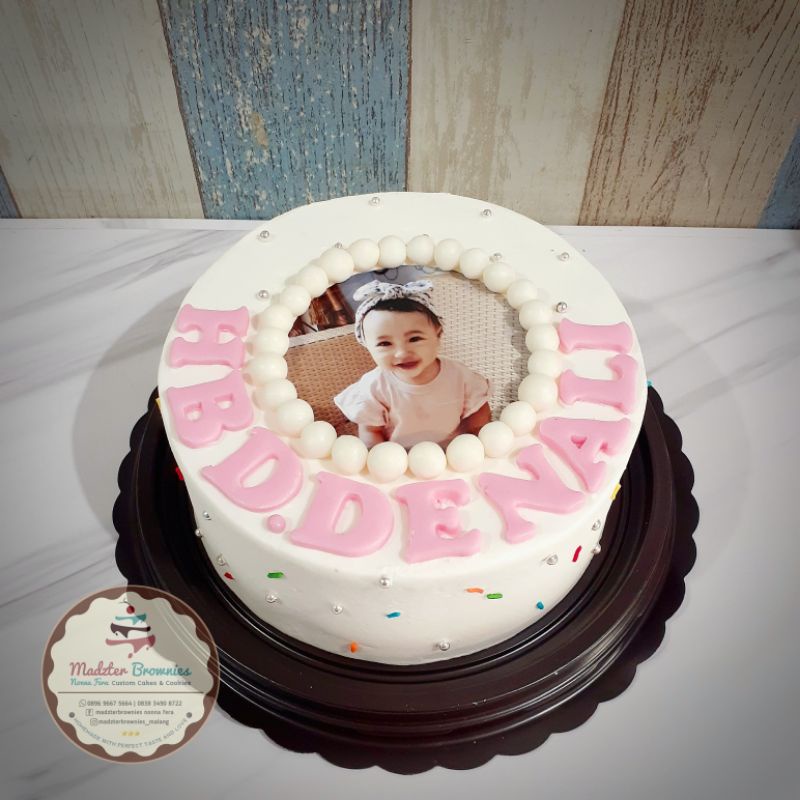 

kue ulang tahun fondant mix butter cream / kue ulang tahun bronis malang