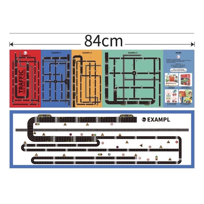 sticker jalur mobil2an diy traffic tape and sticker toys