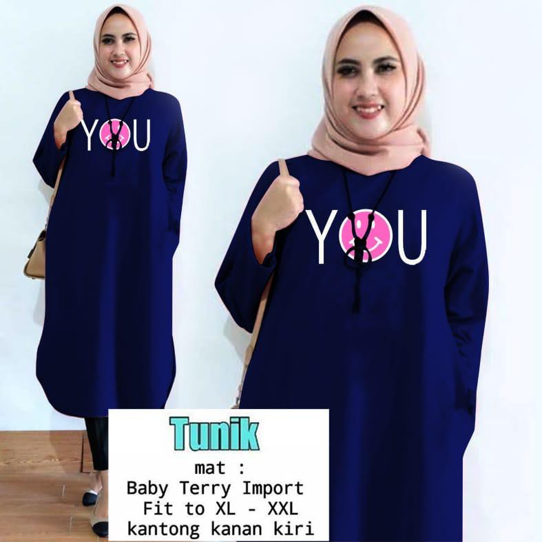 TUNIK EMO YOU / TUNIK MAMACHI / TUNIK POLOS/ TUNIK CEWEK / TUNIK PANJANG / TUNIK MOTE /TUNIK MUSLIM