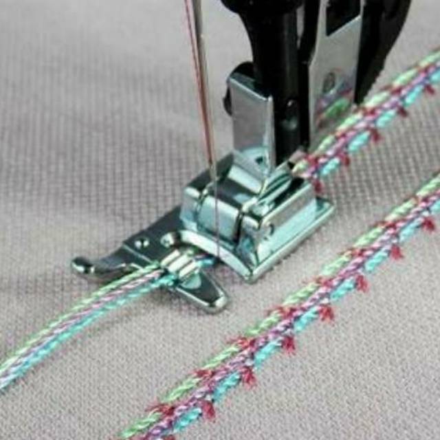 Sepatu Jahit Tali Kur - Cording Foot untuk Mesin Jahit Portable