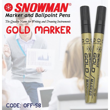 

Spidol Snowman Marker White Gold Silver