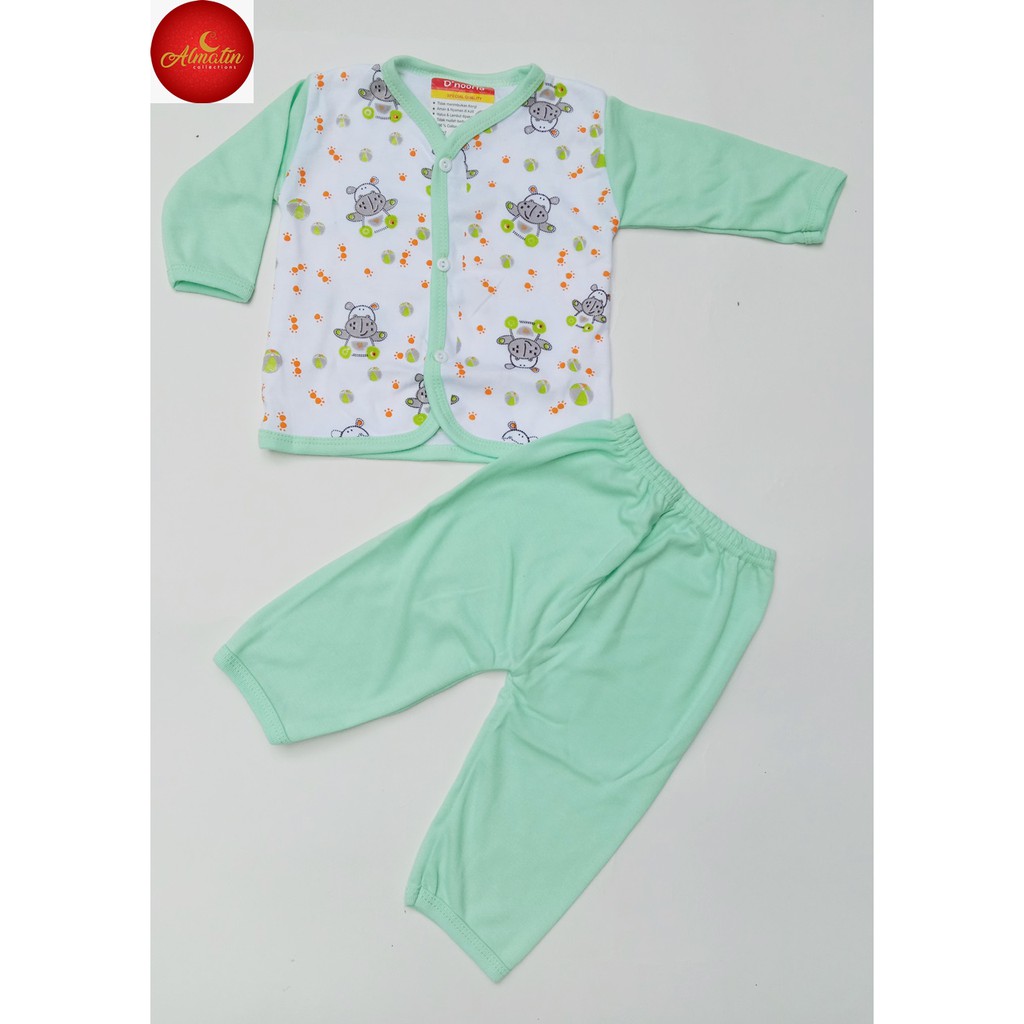 Setelan Baju Tidur Bayi&amp;Anak / 3 Stel Baju Bayi Lengan Panjang / Baju Bayi Kancing Depan Dapat 3Stel