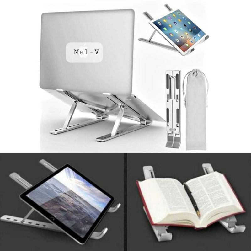 Holder Stand Laptop NoteBook Aluminium - Meja Laptop