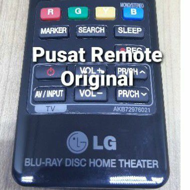 REMOTE REMOT LG DVD BLU RAY DISC HOME THEATER AKB72976021 MUSIC ID ORIGINAL ASLI