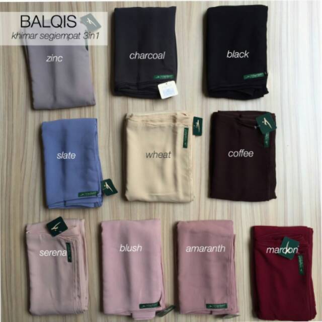 Balqis Khimar segi empat (Khadijah Indonesia)