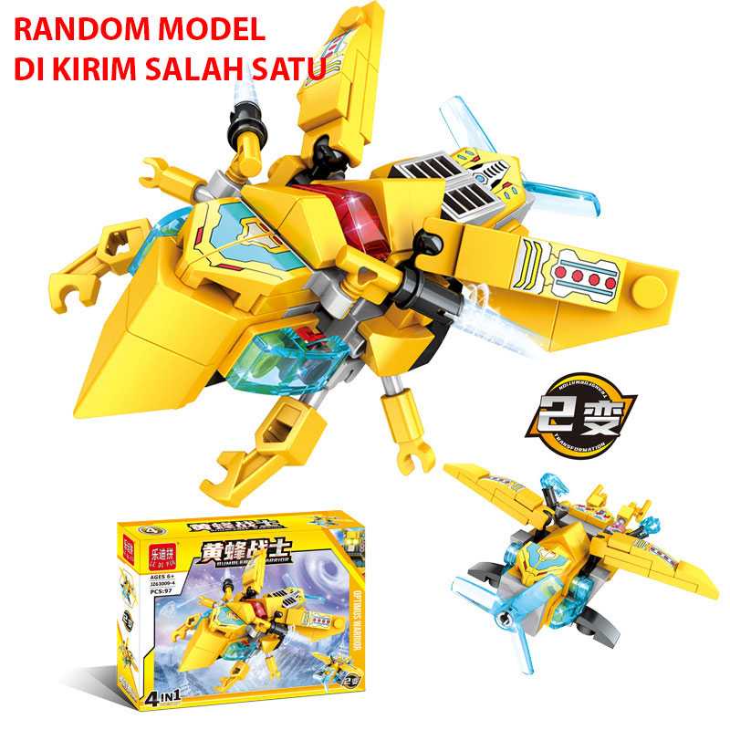 GIJ - LE DI PIN Building Blocks Mainan Bumblebee Warrior Model Acak