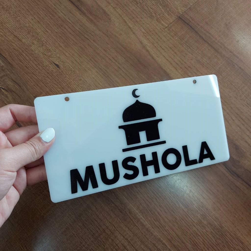 TULISAN MUSHOLA / SIGN MUSHOLA / TEMPELAN DINDING MUSHOLA