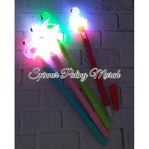 

(LUSINAN) PEN30 Pulpen / Pen LED BURUNG FLAMINGO Gel Fancy Karakter FLAMINGO