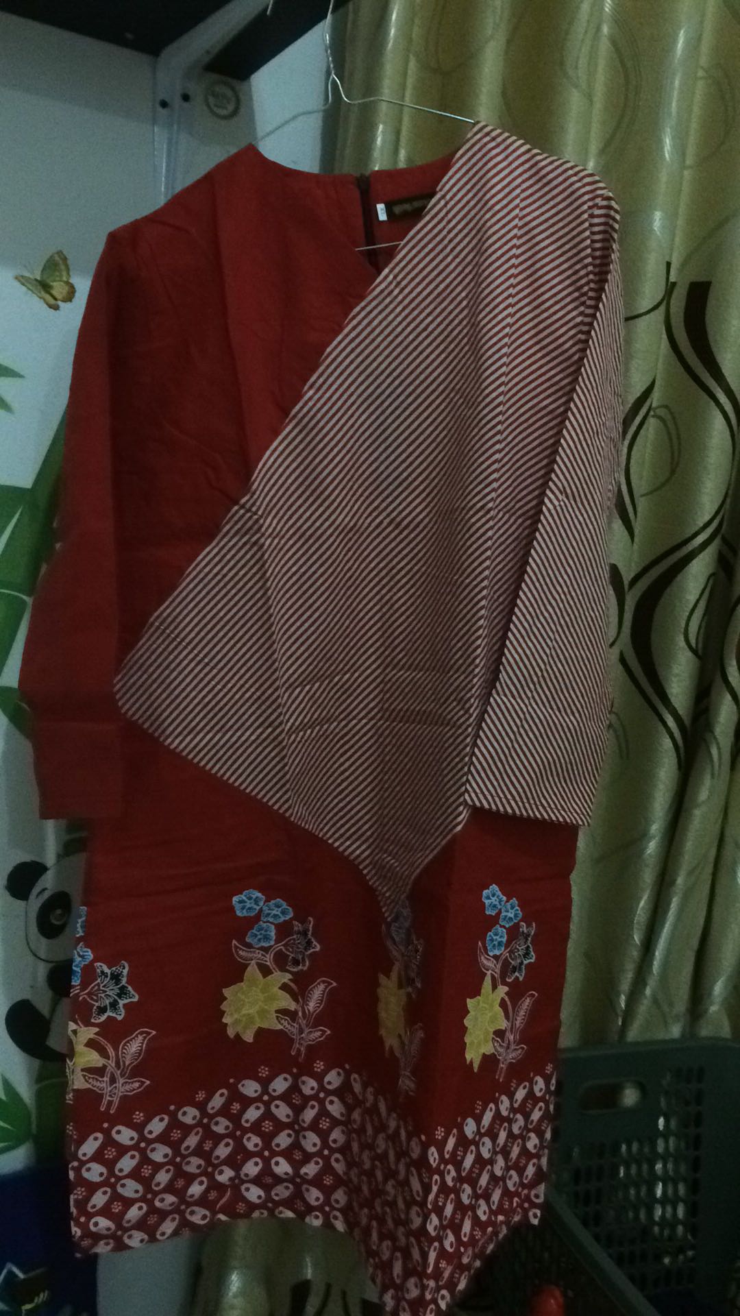 Tunik Batik Kombi Salur Wedda/dress/terusan/dres/dres Batik/dress Batik