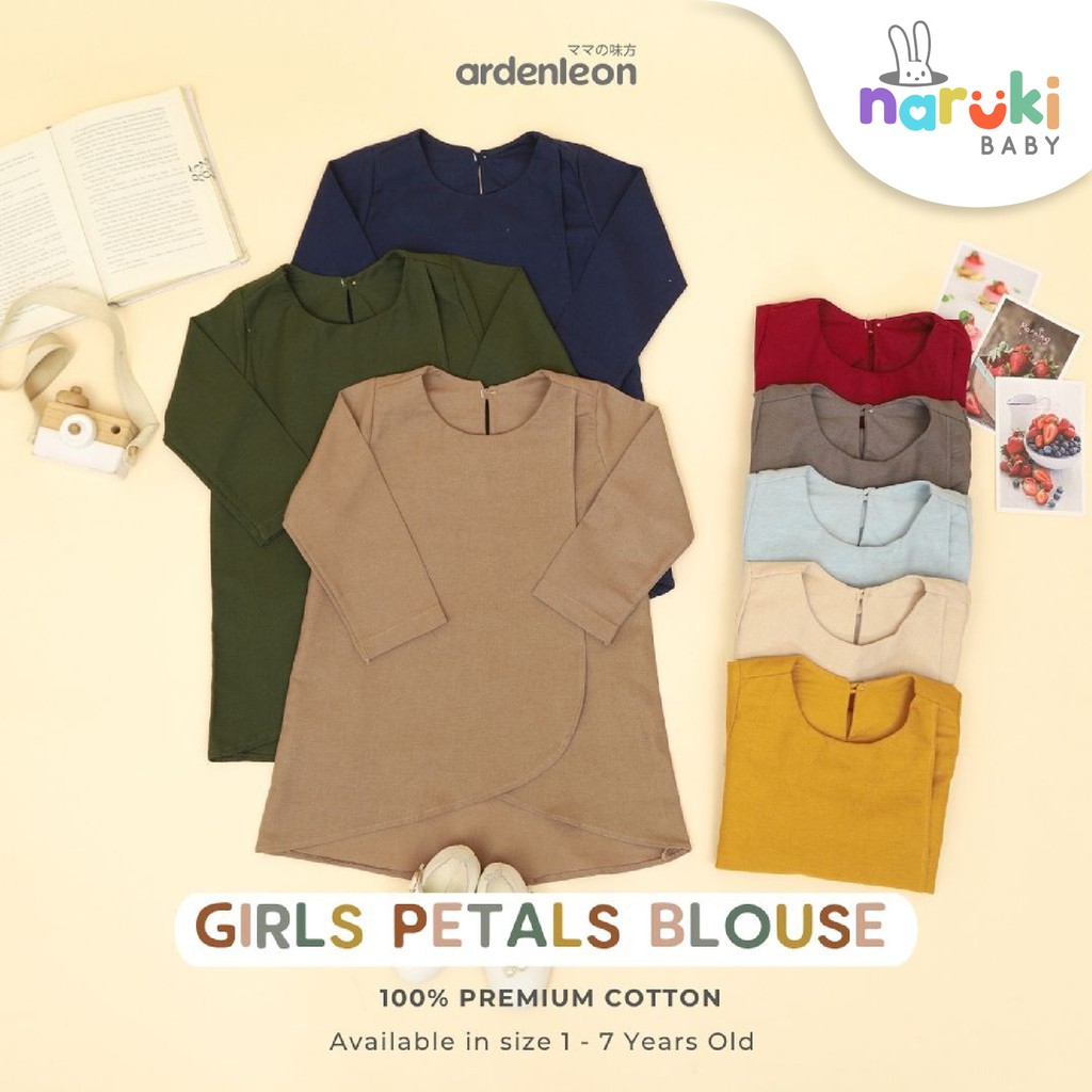 Ardenleon Girls Petal Blouse Arden Leon Baju Atasan Anak Perempuan