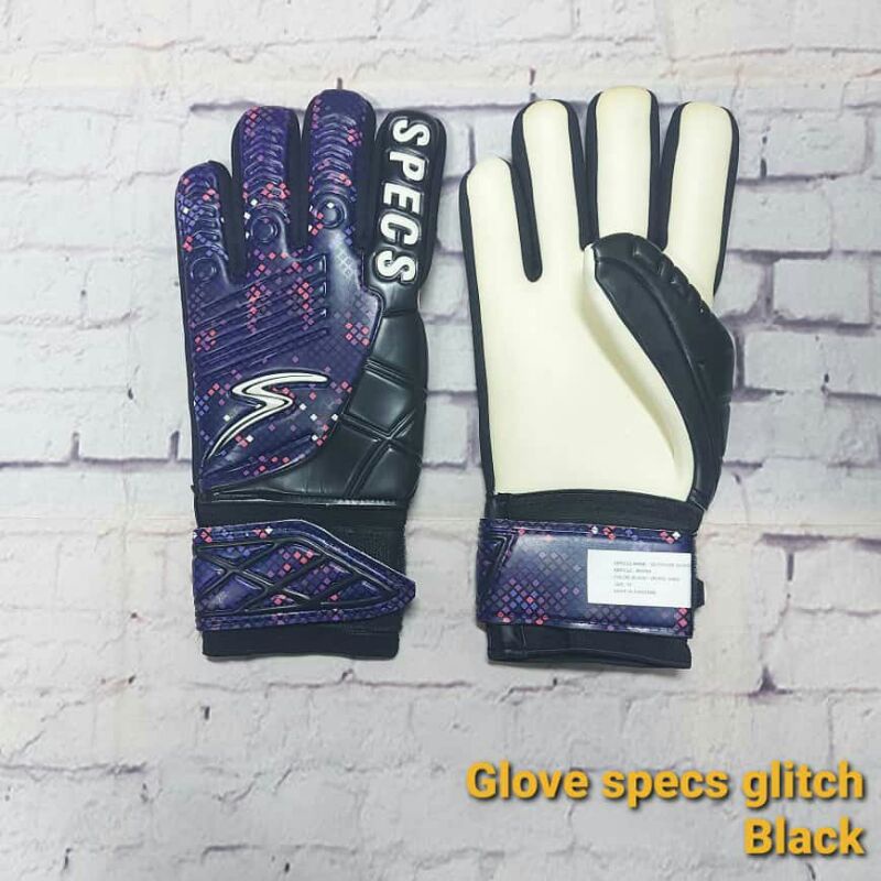 Sarung tangan kiper glove specs glitch black