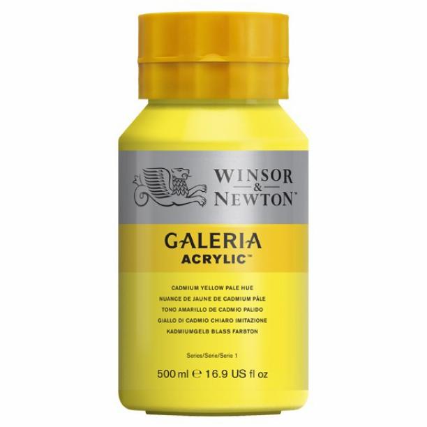 

Galeria Acrylic Colour 500 ml Cadmium Yellow Pale Hue Winsor & Newton