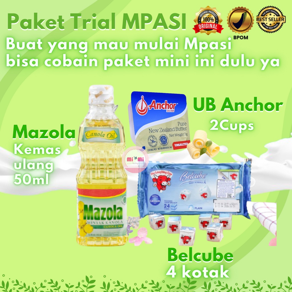Paket mini mpasi bayi 6 bulan unsalted butter anchor elle & vire unsalted salted butter mpasi bayi m