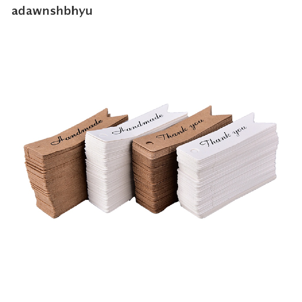 Adawnshbhyu 100tag Kertas Kraft Vintage Harga Kado Craft Card Name DIY Tag Sovenir Pernikahan