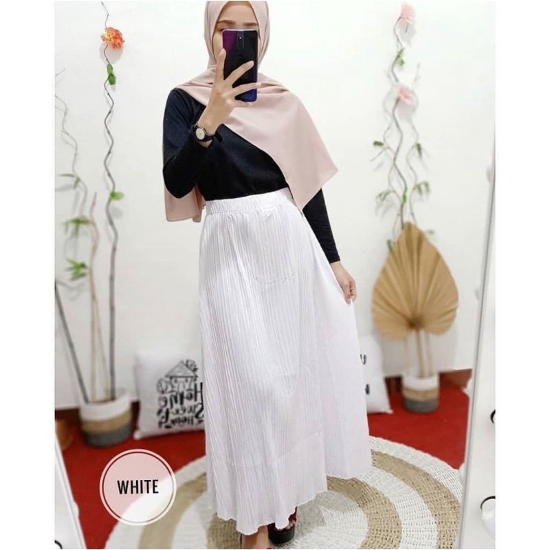 Rok Plisket Mayung Jumbo//Rok Plisket Warna Kumplit//Rok Plisket Mayung Best seller (bisa cod)