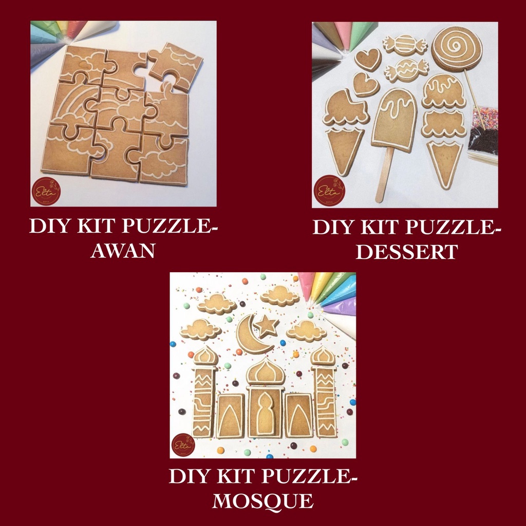 Decora Creative Cookies Puzzle - Kit 6 Tagliapasta E 20 Cards Per Biscotti Fai Da Te