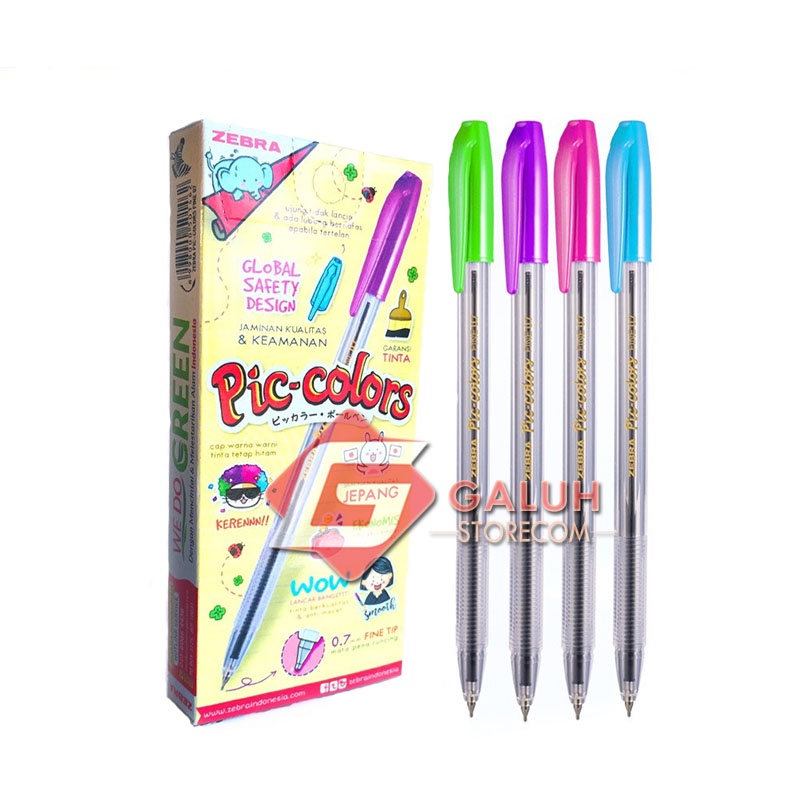 

Zebra Pulpen Pic Colors / Picolo 0.7mm 1 Box ( 12 Pcs )