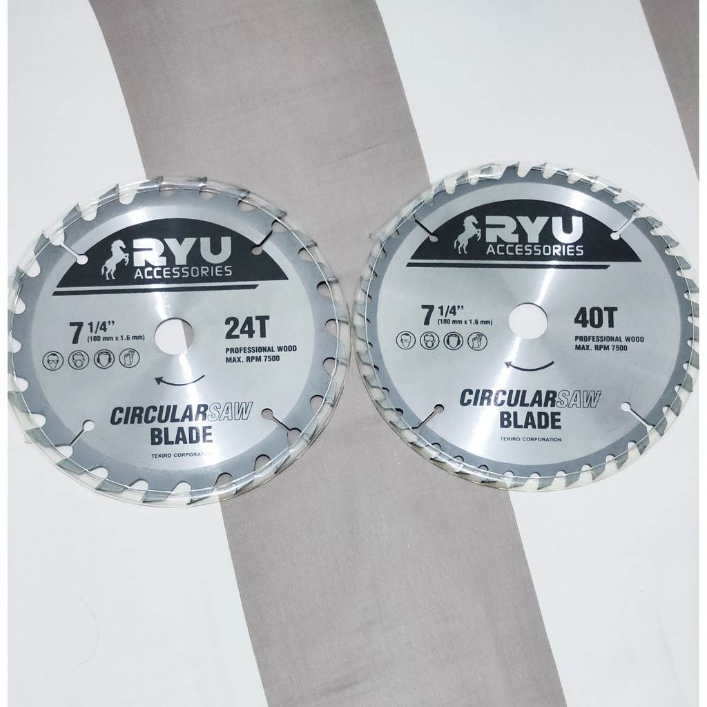 ryu circular blade saw 180mm mata potong kayu gerinda router gergaji