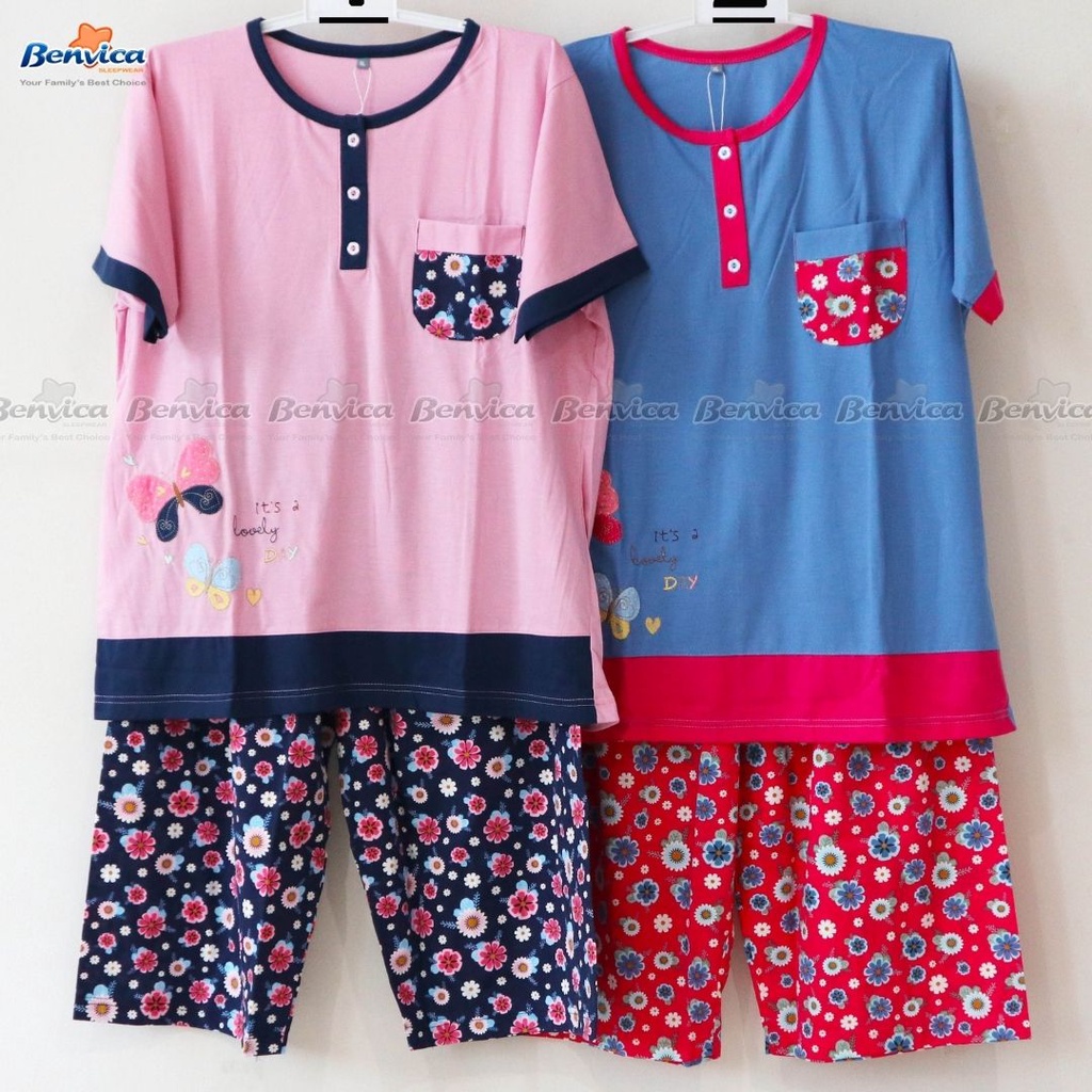 BAJU TIDUR SETELAN 3/4 XL MOLLIS AL - D