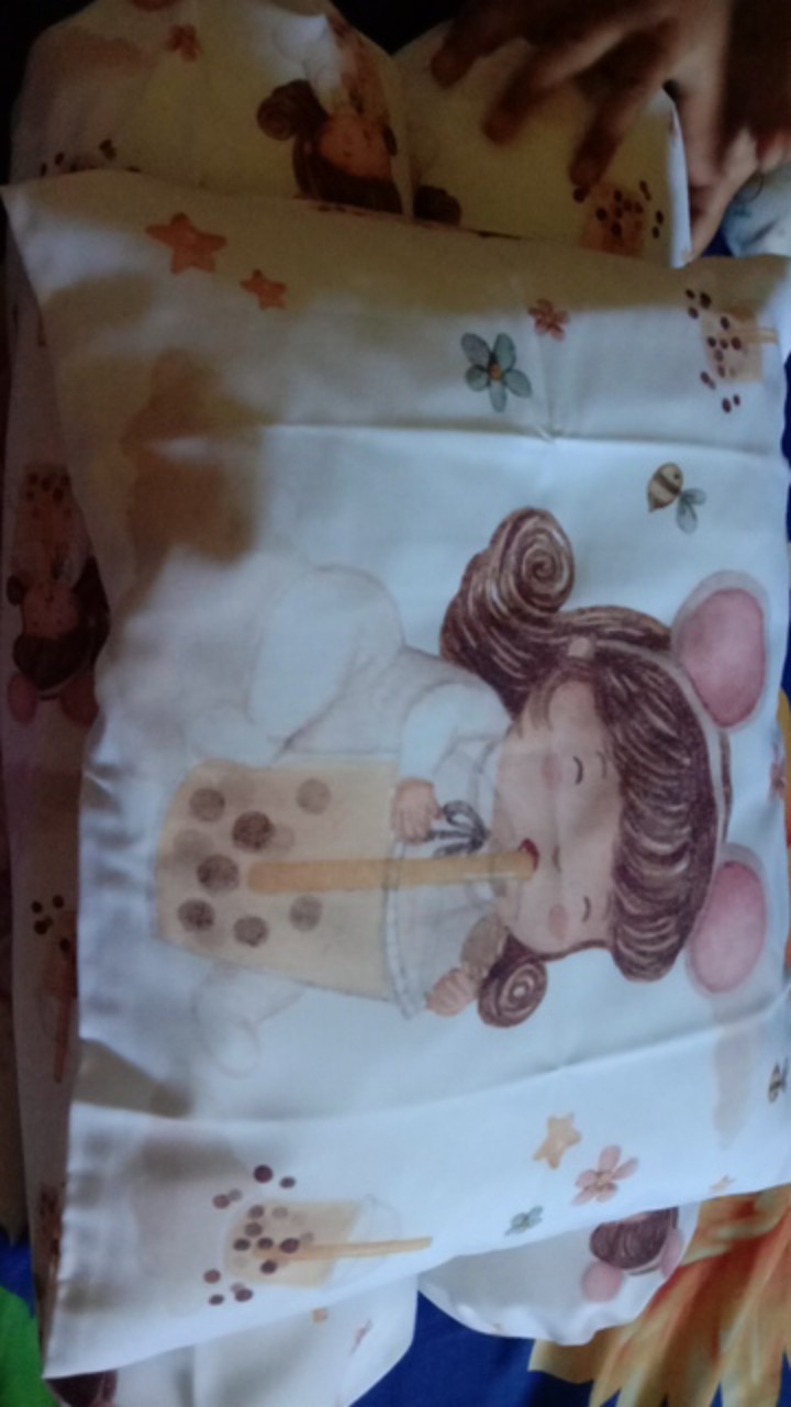 Bantal Dan Guling Tidur Anak-anak (motif Perempuan) - Pillow And Bolster Set