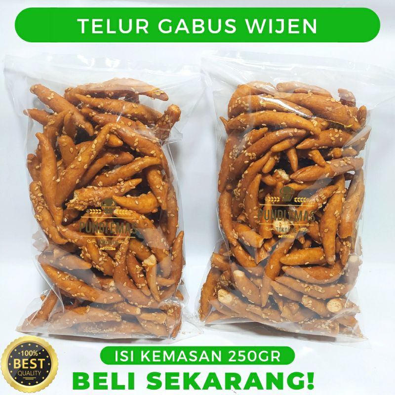 

Telur Gabus Wijen Cemilan Kiloan 250 Gram