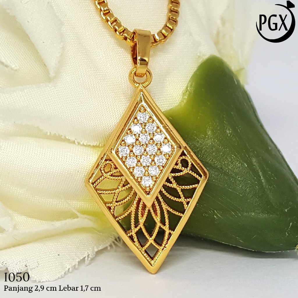 PGX Liontin Kalung Xuping Wanita Aksesoris Fashion Perhiasan Lapis Emas  - I050